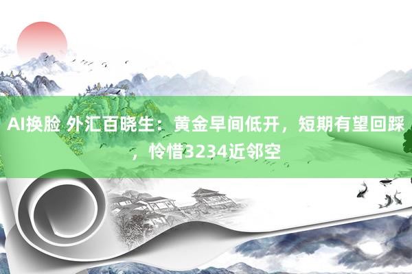 AI换脸 外汇百晓生：黄金早间低开，短期有望回踩，怜惜3234近邻空